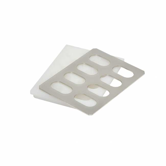 stampo piatto per scatola magica per 8 spiedini tondi