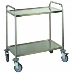 carrello inox 2 ripiani 80x50xh93cm