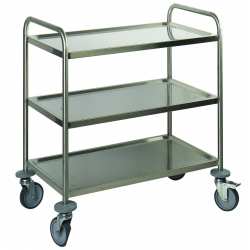 carrello inox 3 ripiani 80x50xh93cm