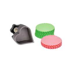 kit mini hamburgatrice e dischi a cuore